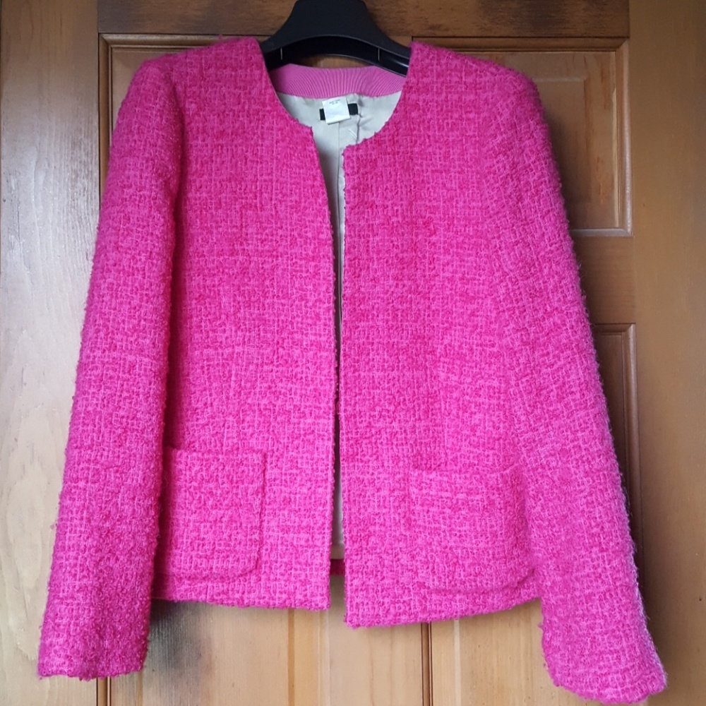 Pink Boucle J. Crew Blazer